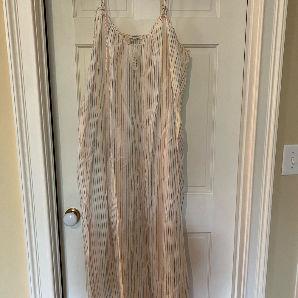 Madewell rainbow stripe coverup NWT